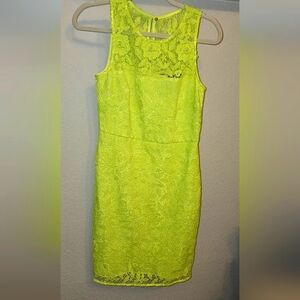 J. CREW Neon Green Dress Sz 6